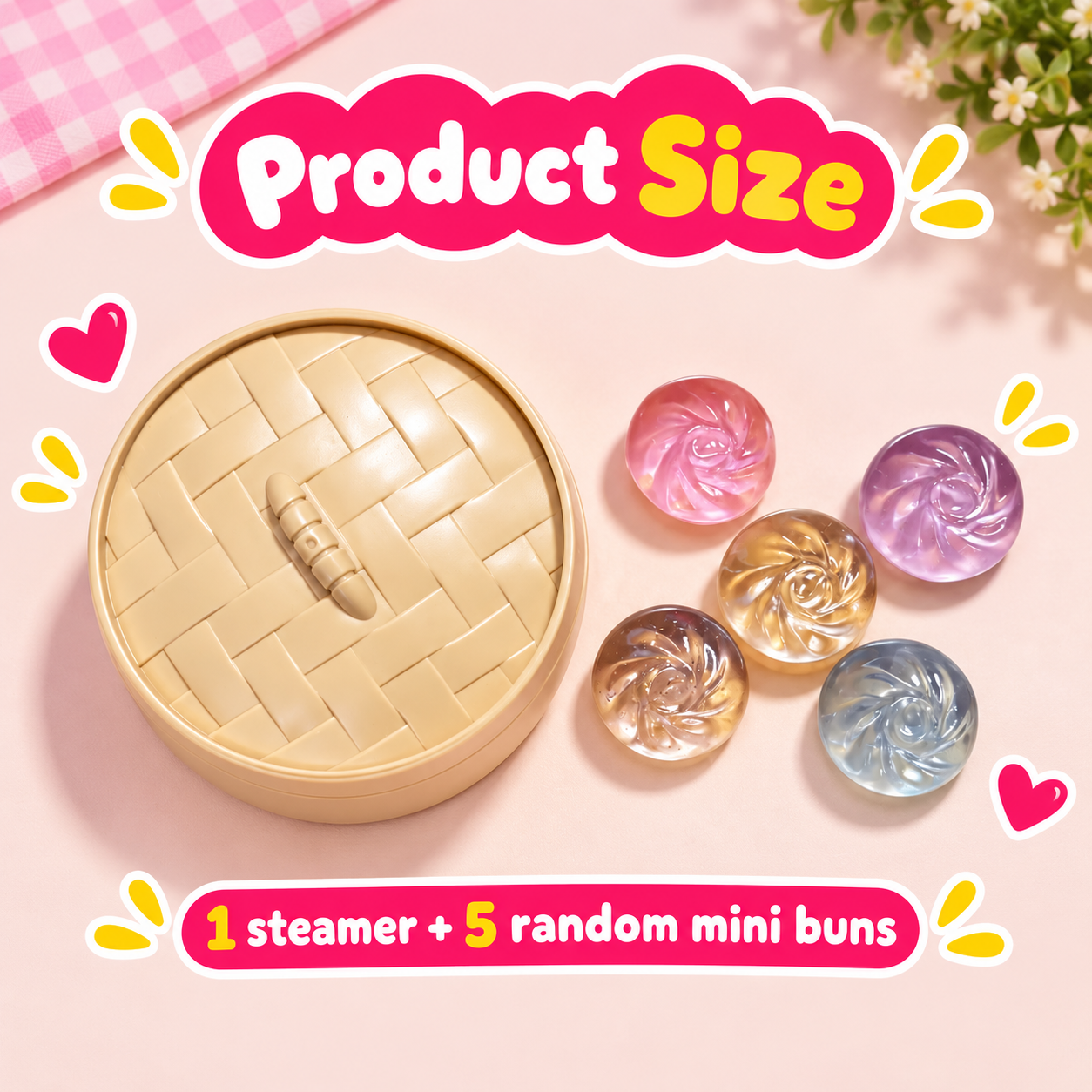 Mini Glitter Dumpling Squishee